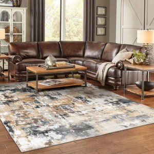 patterned area rug in home | Endwell Rug & Floor | Endicott and Oneonta, NY